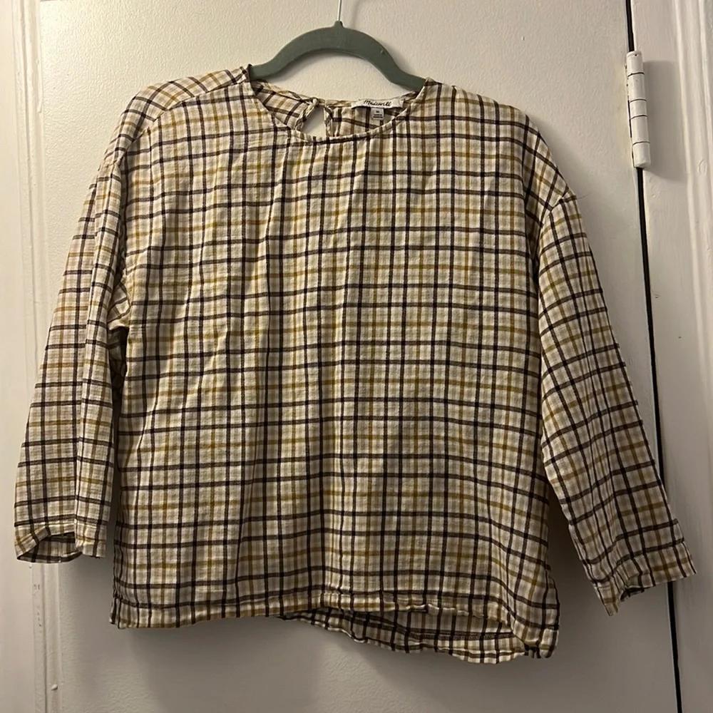 Plaid Madewell blouse - Picture 1 of 4